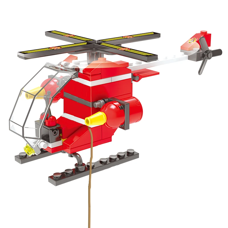 

641pcs Fire Station Firefighter Rescue Compatible with City Helicopter Boat Building Blocks Bricks Toy for Children
