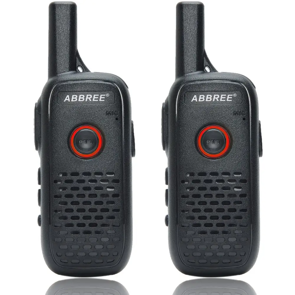 

2pcs ABBREE AR-Q2 Mini Portable Walkie Talkie Dual PTT USB Charge VOX Two-Way Radio Handheld Transceiver UHF 400-470MHz