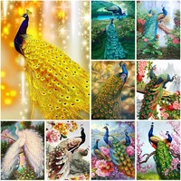 diy peacock 5d diamond painting full square drill mosaic birds animal diamond embroidery cross stitch kits home decor art gift