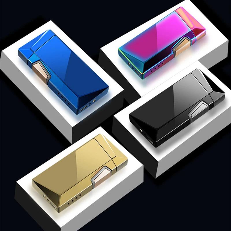 

Arc Lichter Double Cross Elektrische Usb Oplaadbare Winddicht Vlamloze Aansteker Voor Fire Sigaret Kaars Outdoor Binnenshuis