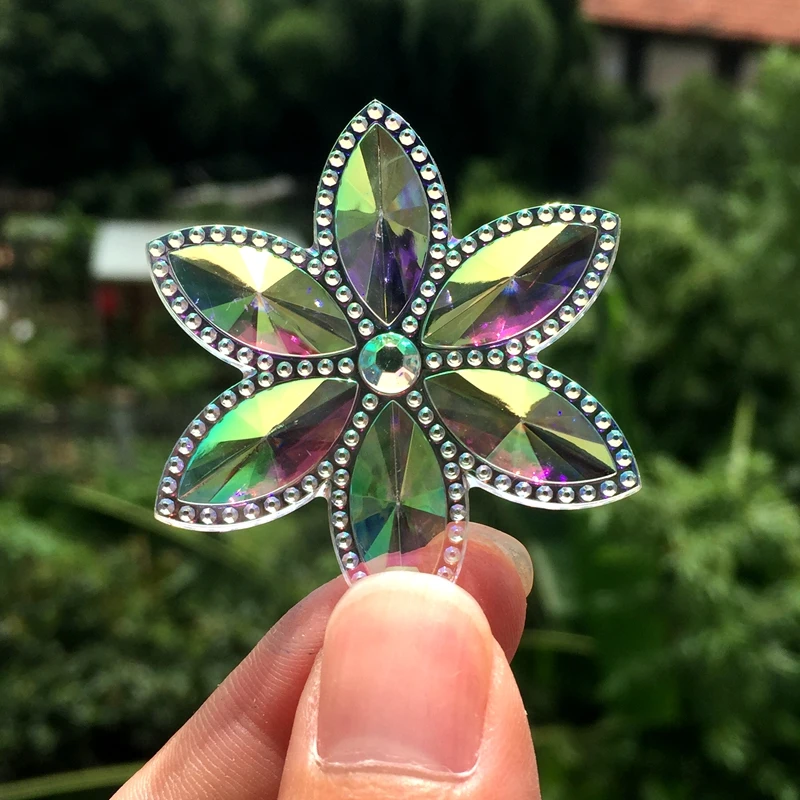 46 мм прозрачный белый цвет ав лошади большой хрустальный цветок стразы