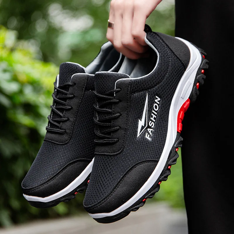 

2021 Fashion Sneakers Mesh Outdoor Sport Sneakers Shoes for men's Breathable Running Male Footwear Soft Sole Lace-up Scarpe Uomo