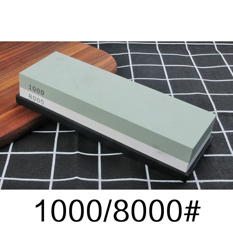 Двухсторонняя 240 600 1000 3000 5000 8000 зернистость профессиональная точилка для ножей точильный камень шлифовальный камень с нескользящей основой - Цвет: 1000 8000 grit
