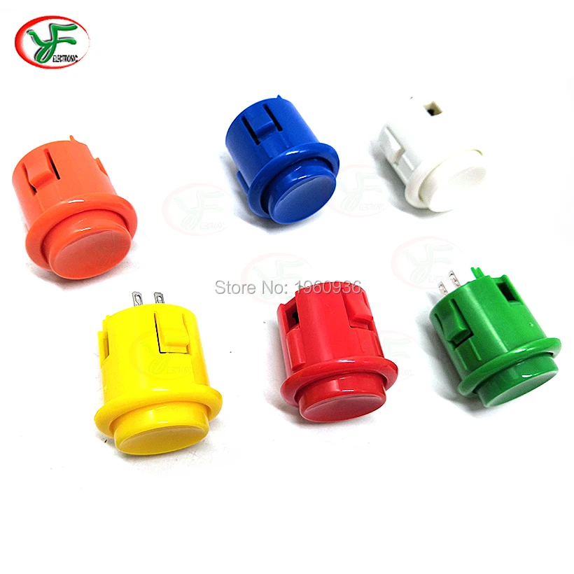

10pcs New Happ Style 28mm Arcade Push Button Round Button Copy SANWA Arcade Start Button Retro arcade diy