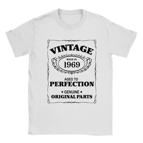 

49th Birthday T-Shirt Born In 1969 Mens Present Gift Age - Aged to Perfection