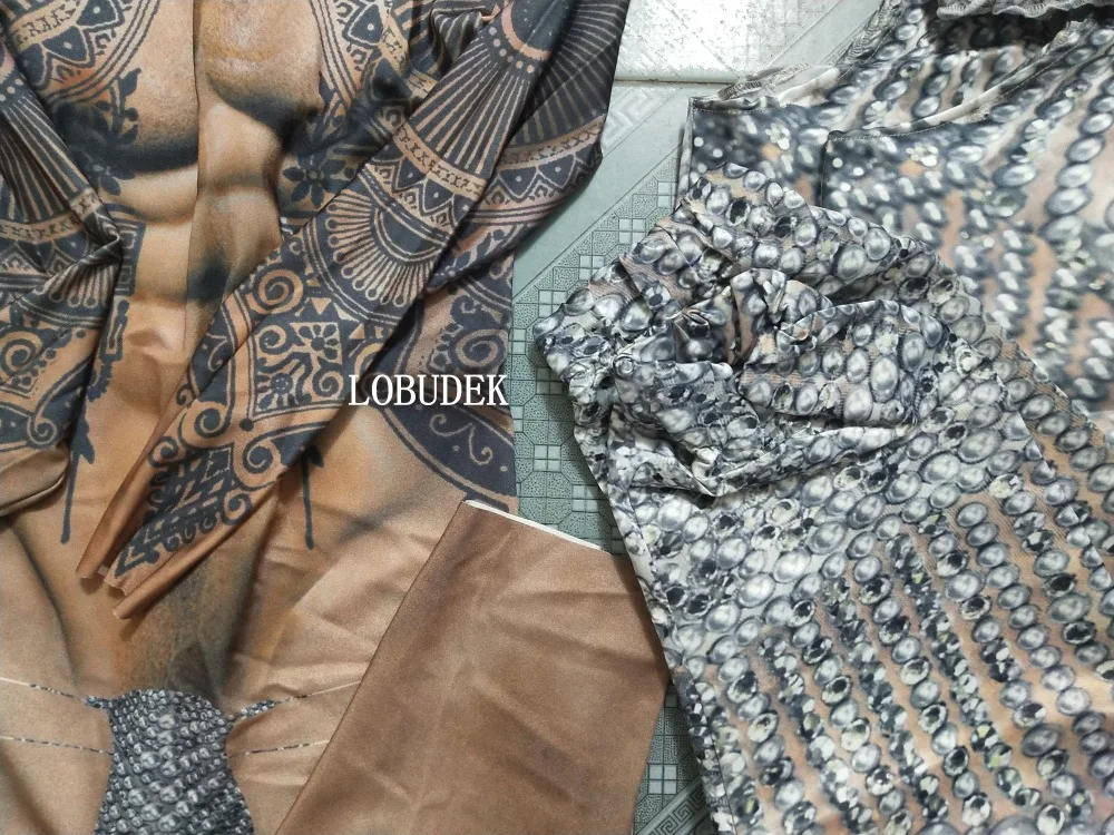 Мужской обтягивающий костюм с 3D-принтом |