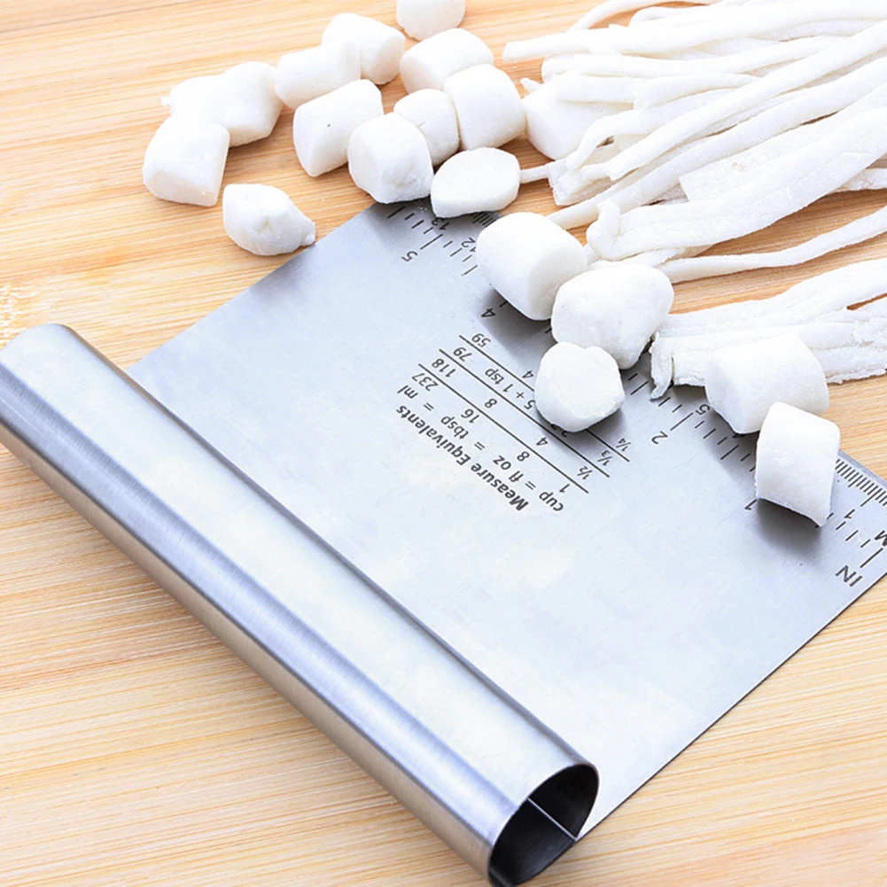 Stainless Steel Pizza Dough Scraper Cutter Kitchen Pastry Cake Spatula Tool DIY Bakeware Cooking | Дом и сад