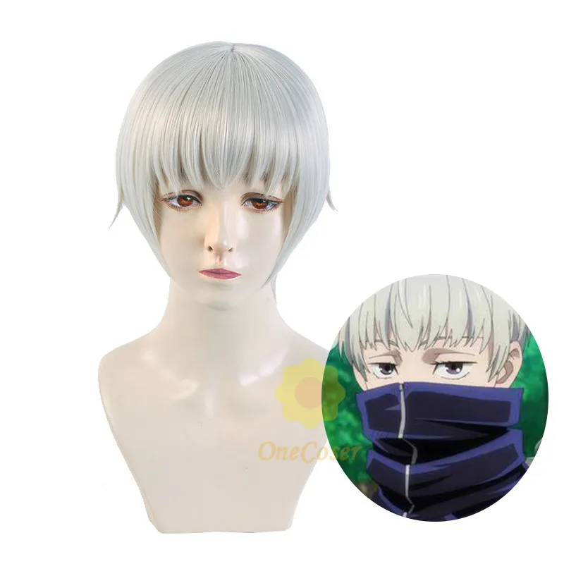 

Новый парик для косплея из аниме «джуютсу», короткие волосы для мужчин, женщин и мужчин, с бесплатной шапочкой для парика, реквизит для вечер...