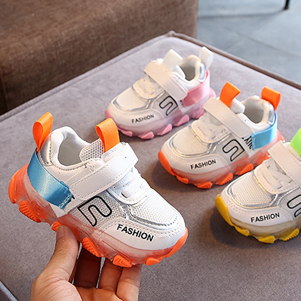 New Kids shoes Led shoes Casual Sport Running Shoes Sneakers Children Luminous Shoes Boys Girls Stripe Baby Non-slip Sneakers
