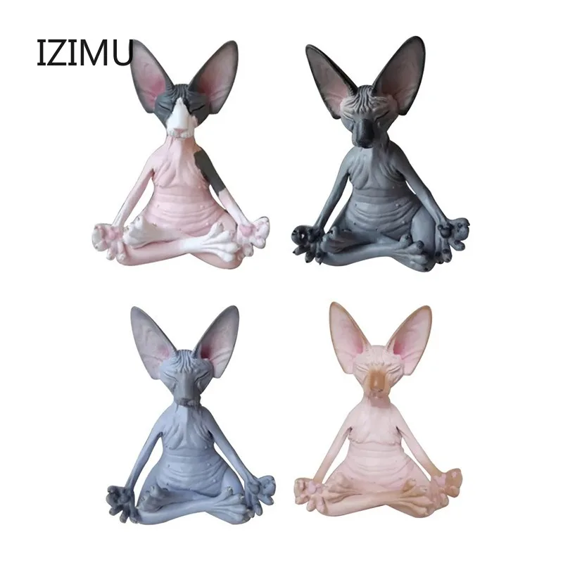 

Sphinx Cat Figurine Buddha Sphinx Figurine Meditation Garden Art Sculptures Outdoor Garden Statues Figurines Decoration