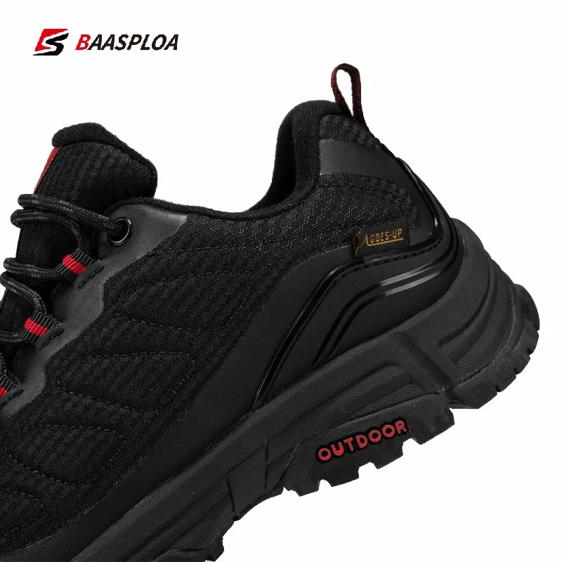 Baasploa 2021 Women's Hiking Shoes Waterproof Anti-Slip Outdoor Climbing Trekking Sneakers Camping Walking Black | Спорт и