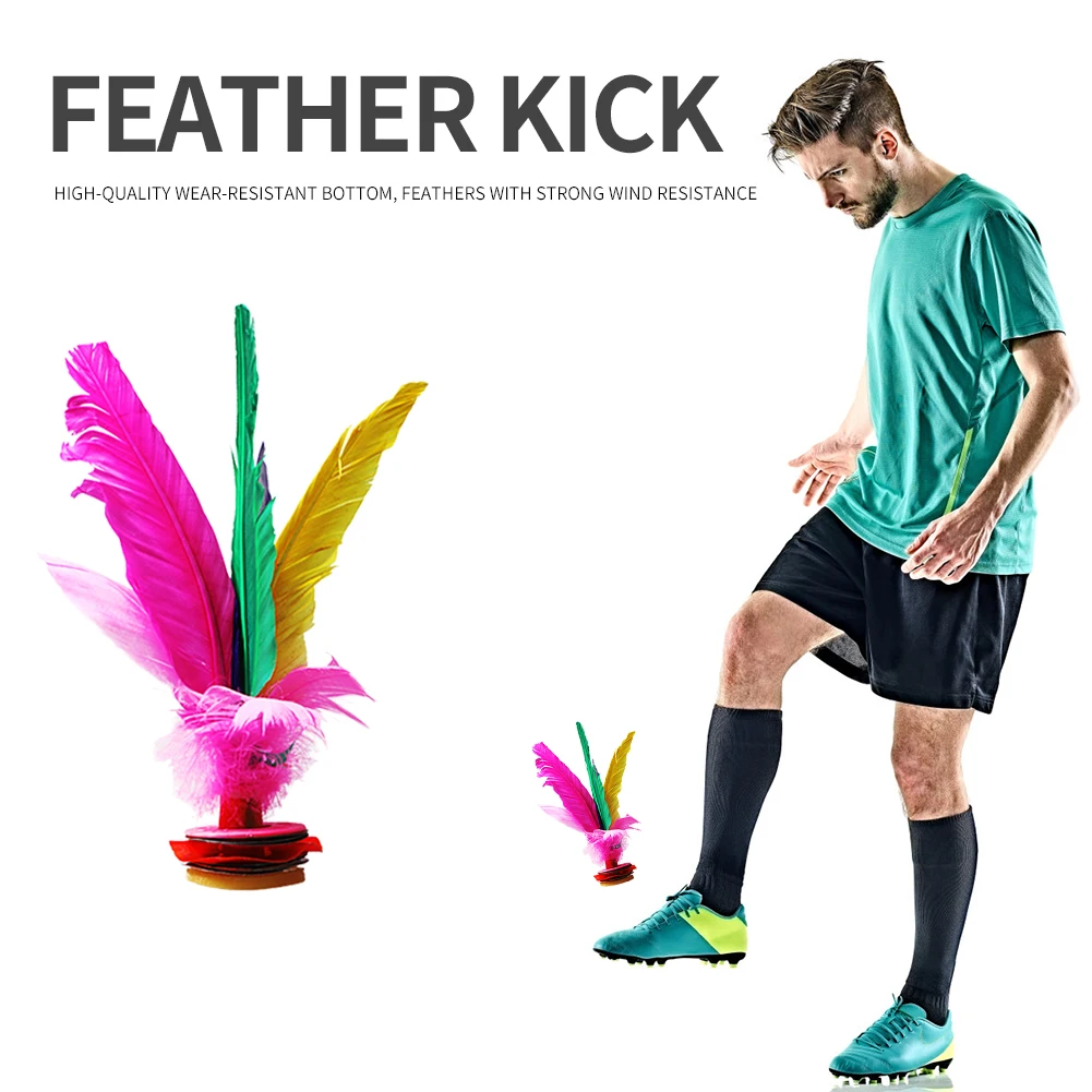 Портативный Красочный воланчик из куриных перьев для взрослых и детей