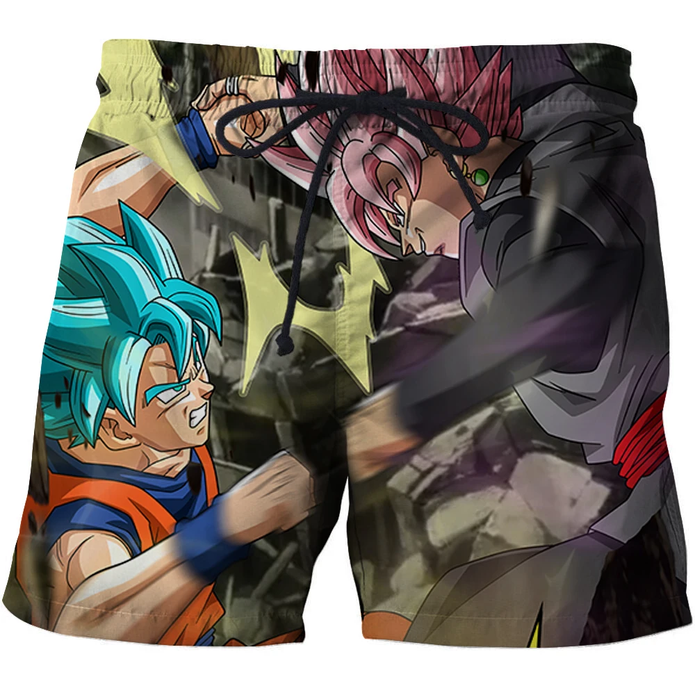Повседневные летние шорты для серфинга мужские пляжные с принтом Dragon Ball Z