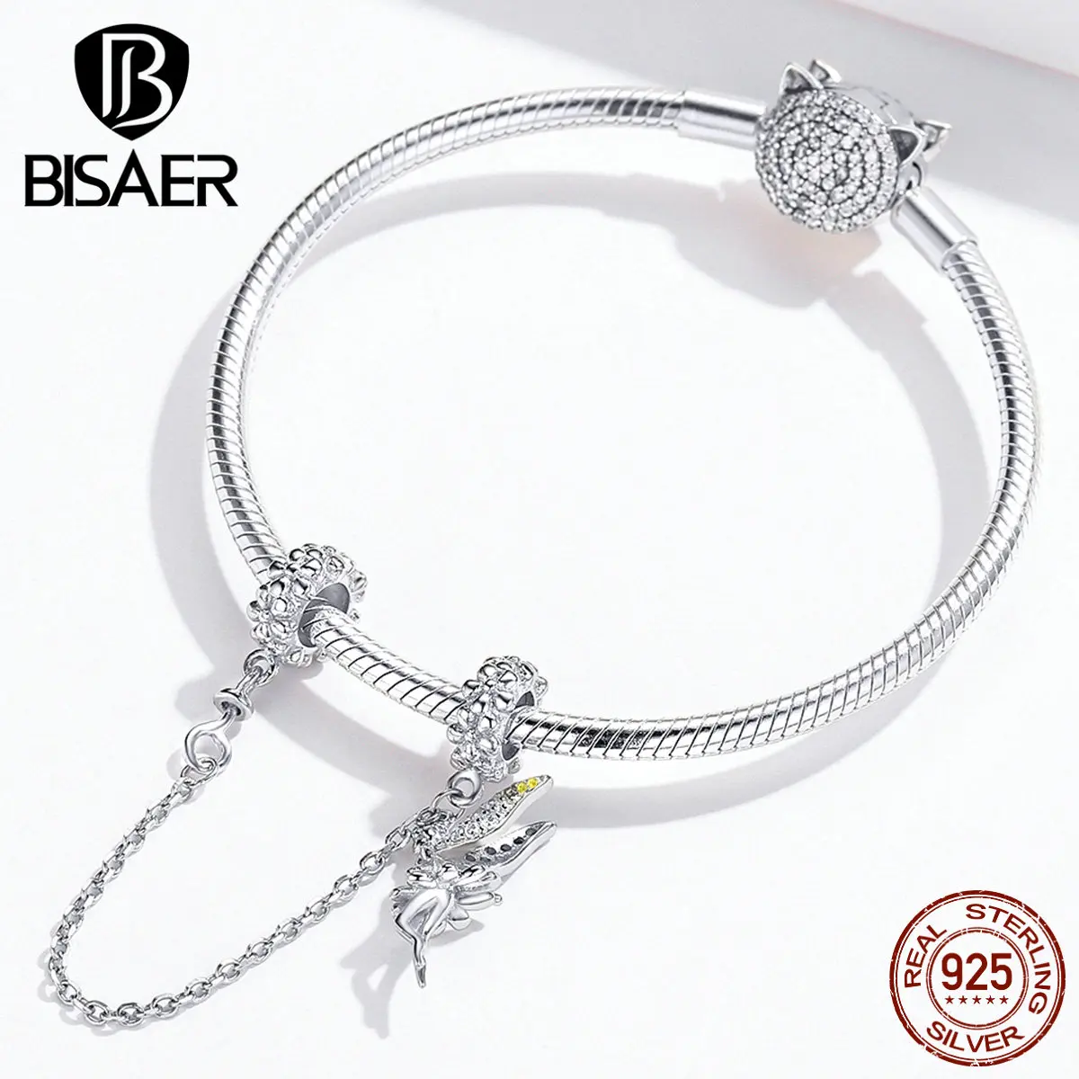 Сказочные Подвески BISAER, Стерлинговое Серебро 925 пробы, Лесная фея, бусины, Подвески, подходят для шармов, браслеты из серебра 925, ювелирные изделия, аксессуары ECC1278