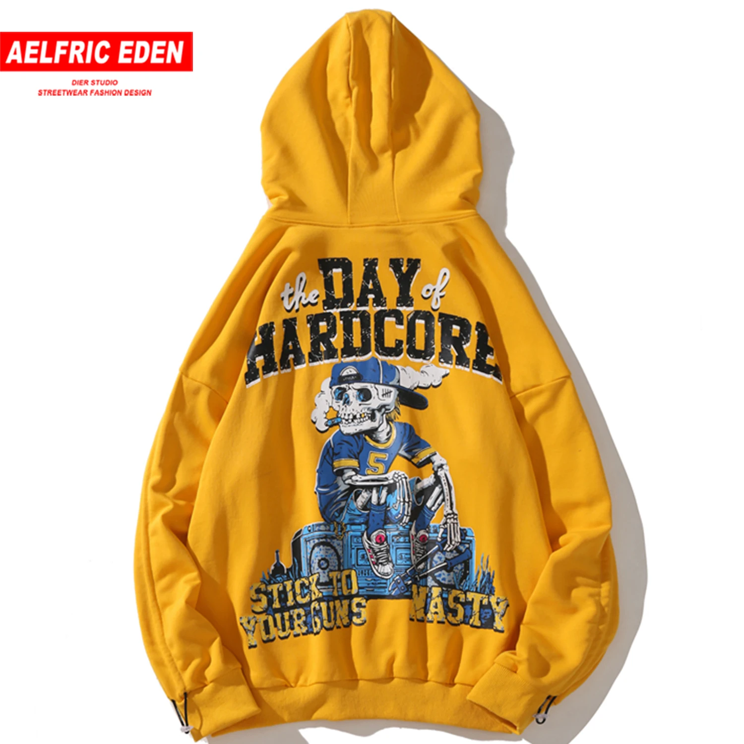Aelfric Eden Модные мужские толстовки с принтом черепа 2019 Harajuku повседневные хлопковые