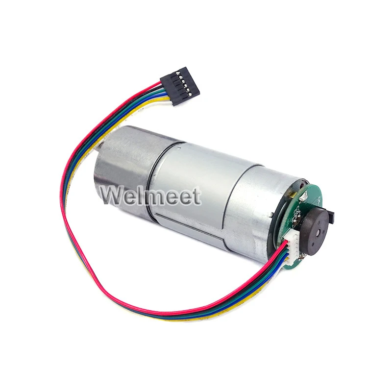 Редукторный двигатель с большим крутящим моментом и кодовым диском 1 шт. 12 В 24