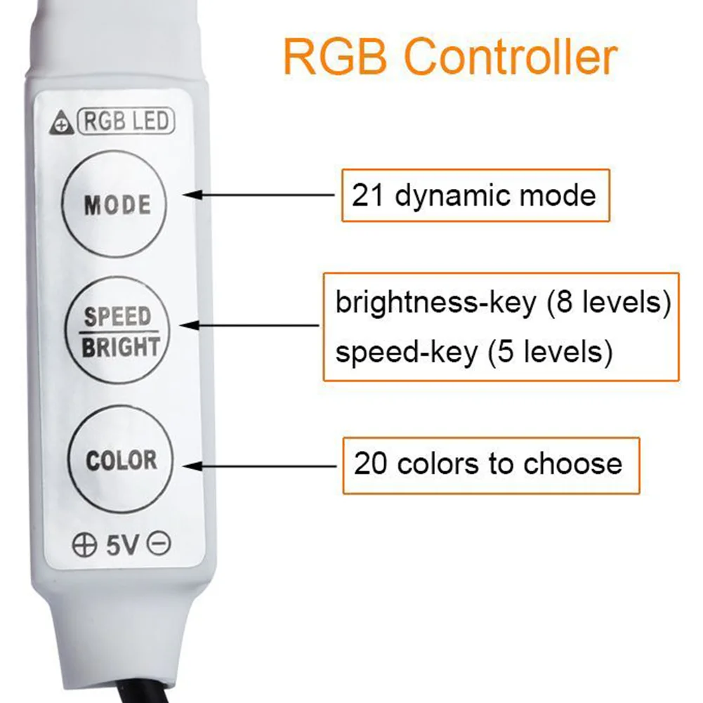

USB LED Strip Lamp SMD3528 DC5V 50CM 1M 2M 5M Waterproof Flexible LED Light Tape Ribbon TV Desktop Screen Background Lighting