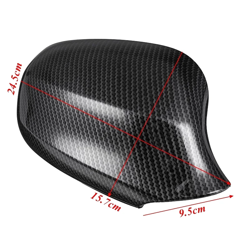 

4Pcs Gloss Black Double Line Front Kidney Grille & Carbon Rearview Mirorr Cover For-BMW E90 E91 3-Series 2009 - 2011