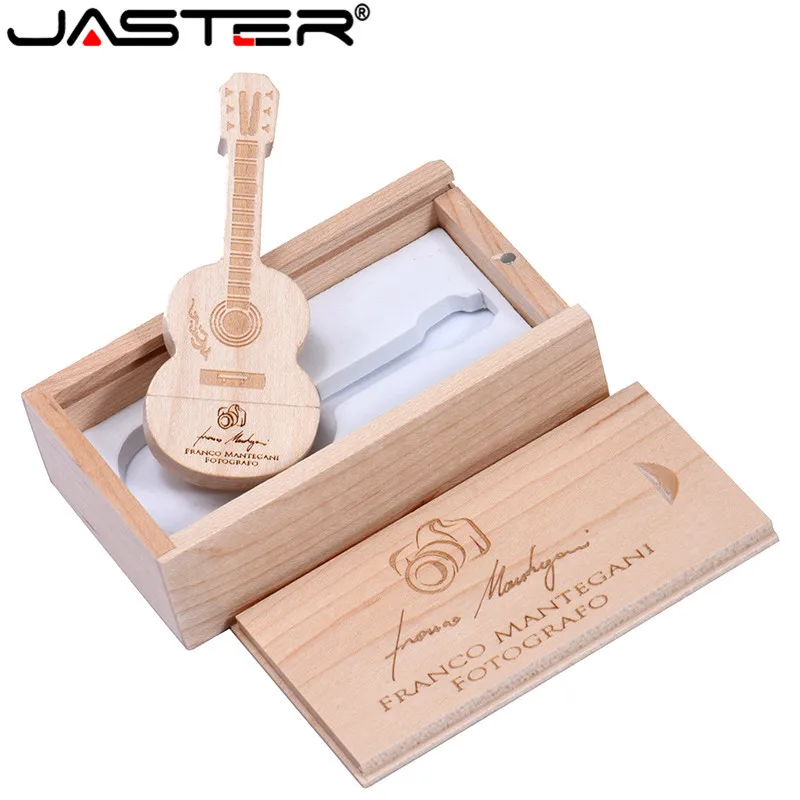 JASTER деревянный Гитарный USB флеш-накопитель USB 2,0 32 Гб Флешка 64 ГБ 16 ГБ 4 ГБ карта памяти U диск 128 ГБ USB Стик