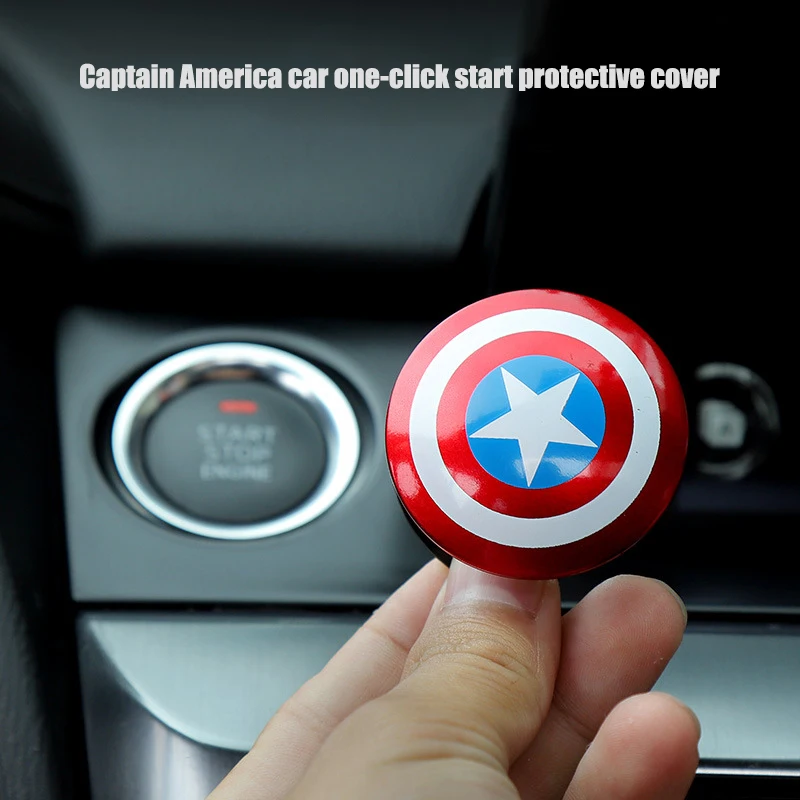 Marvel Captain America кнопка запуска и остановки автомобиля защитный чехол декоративная 3D