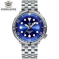 steeldive sd1975 luxury watch 300m waterproof mechanical wristwatch c3 luminous clock sapphire mirror mens automatic dive watch