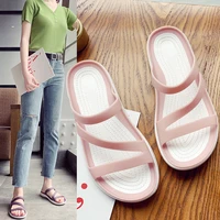 2021 cute jelly ladies female slippers outdoor indoor women summer sandals for women beach flat flip flops womens shoes new 40