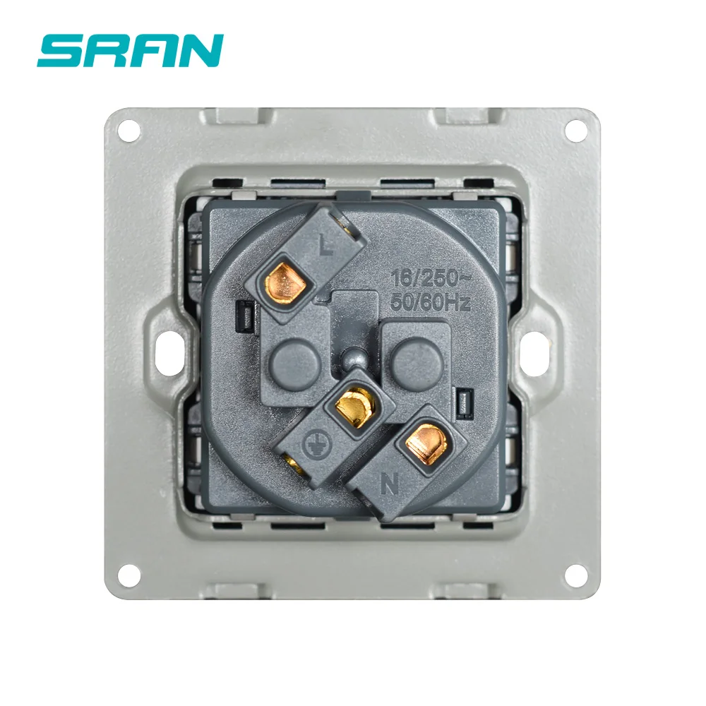 Настенная 16A Франция стандартная Многополосная розетка заземленная