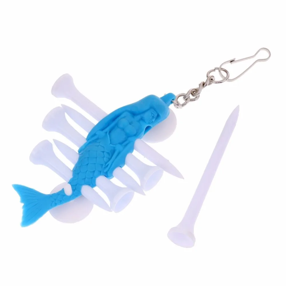 Golf Tee Holder with Keychain Mermaid Skull Dolphin Cute Tees Hook |