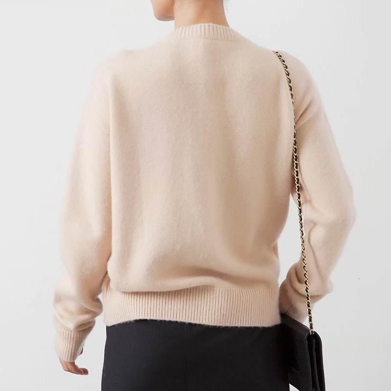 TWOTWINSTYLE вязаный геометрический женский свитер круглый вырез длинный рукав