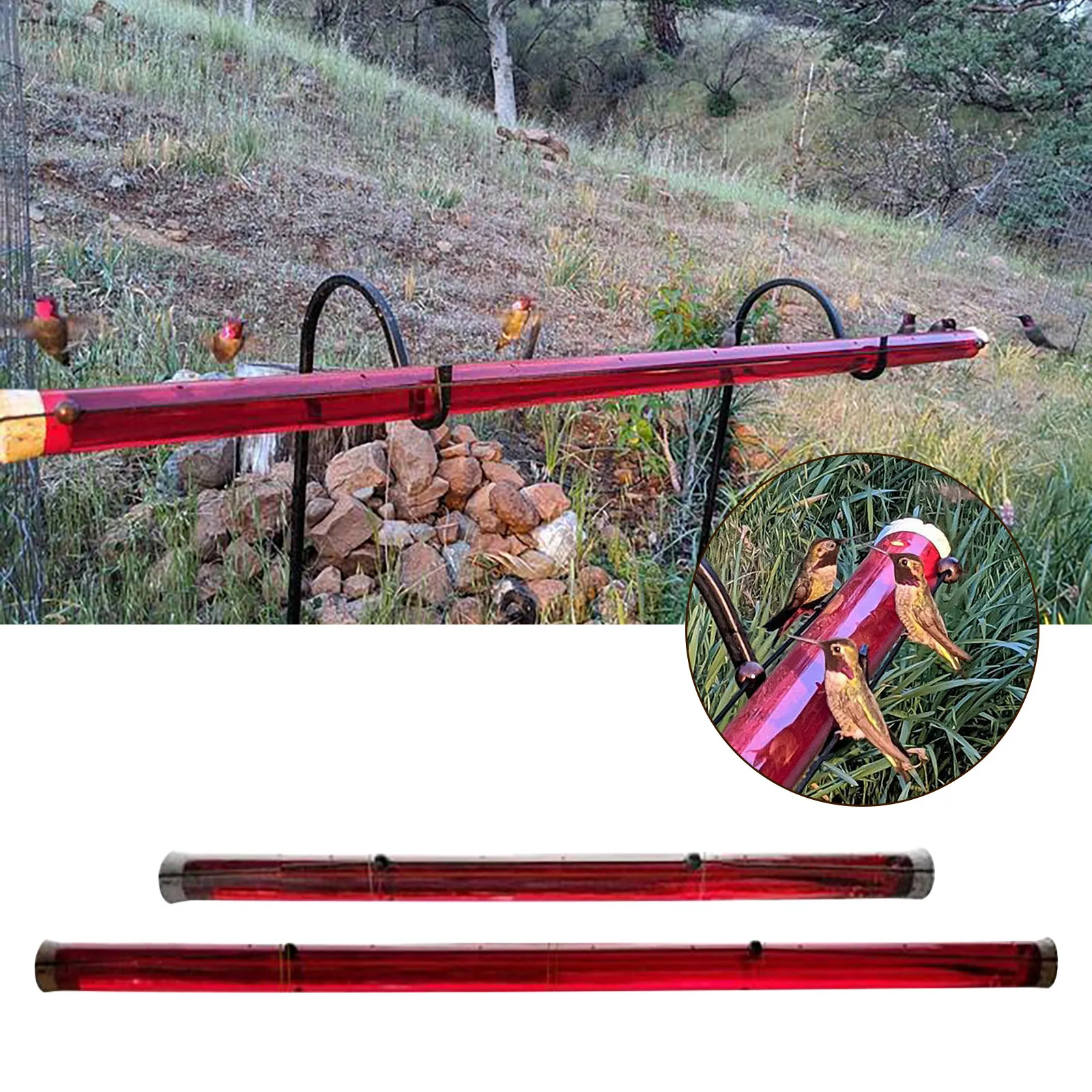 

Bird feeder with hole bird feeding tool Flying animals bird food tray outdoor garden home decoration Hangs