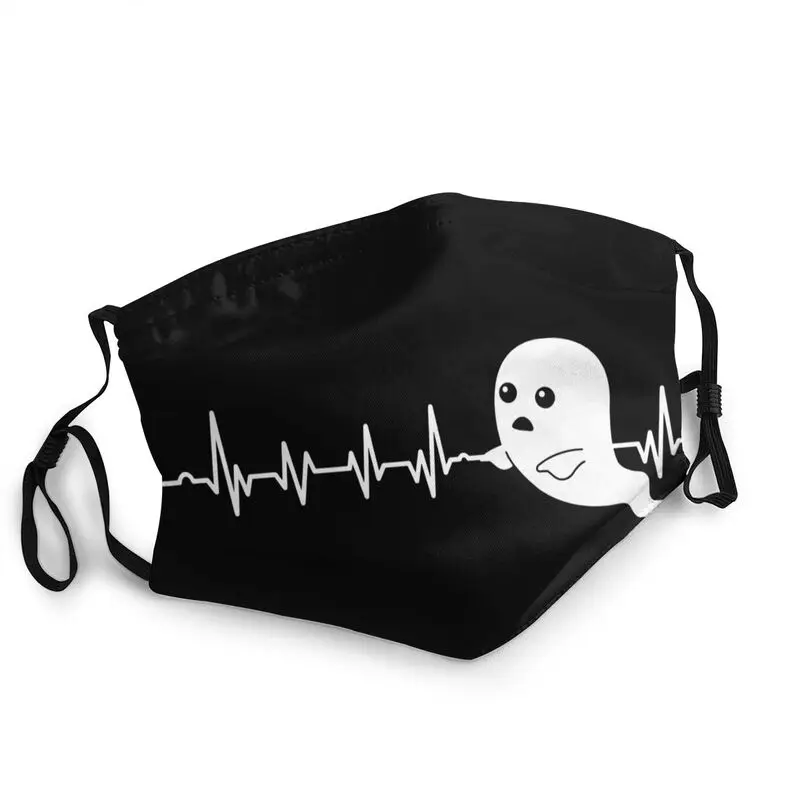 

Ghost Heartbeat Mask Adult Men Anti Haze Dust Halloween Mask Protection Respirator Non-Disposable Mouth Muffle