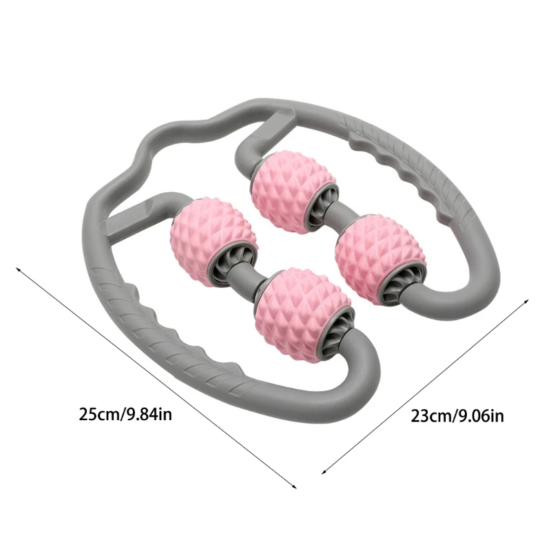 

Fitness 4 Wheels Shaft Ring Leg Clamp Massager Muscle Relaxation Rolling Wheel Massage Calf Shaping Product for Yoga Home