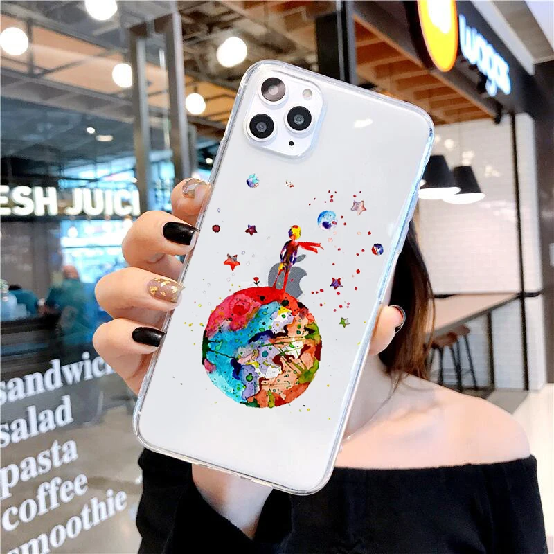 Мягкий силиконовый чехол для телефона с рисунком Маленького принца космоса iPhone