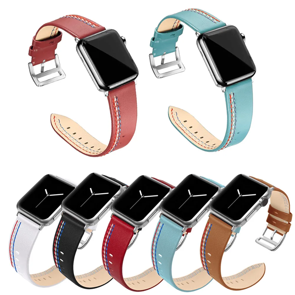 Кожаный ремешок для часов Apple Watch 42 мм Iwatch Series 4 3 2 1 40 44 сменный аксессуары |