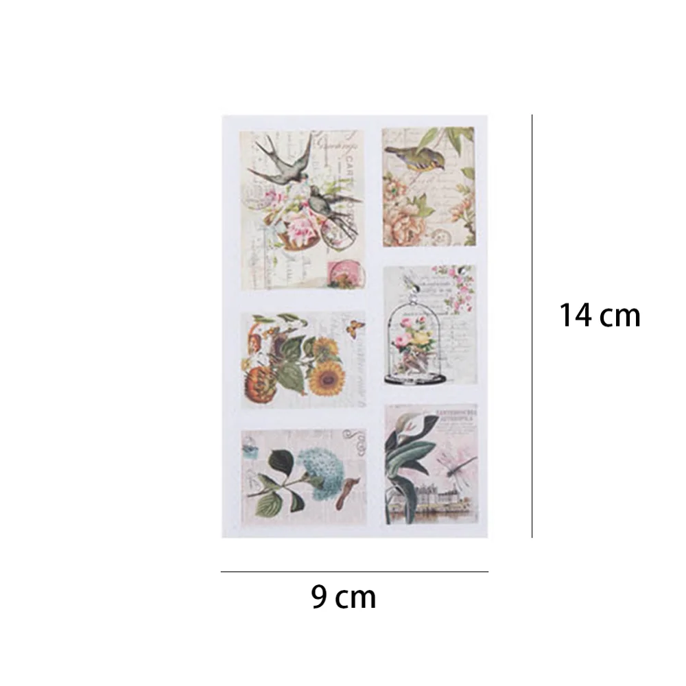 Винтажные наклейки для штампов канцелярские милый цветок клейкая печать