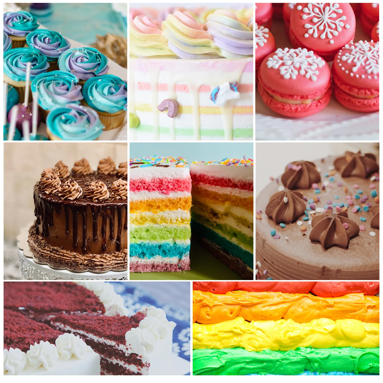 

In Stock 6Pcs/Lot 21g Food Coloring Cake Cream Fondant Macarons Pigment Coloring Kitchen Baking Supplies Free Shipping