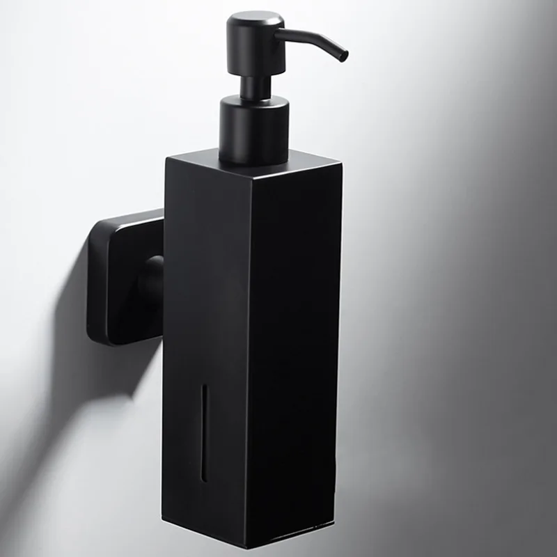 

Black Soap Dispenser Wall Mount Stainless Steel Liquid Soap Dispenser Set for Bathroom