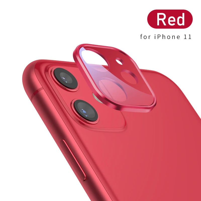 2 в 1 Защитное стекло для камеры iPhone 11 Pro Max металлическое защитное кольцо защитный
