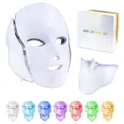 Светодиодная маска для лица, световая терапия, лечение акне, омоложение кожи, фотонная маска, 7 цветов, СВЕТОДИОДНАЯ световая терапия, уход за кожей лица, косметическая маска