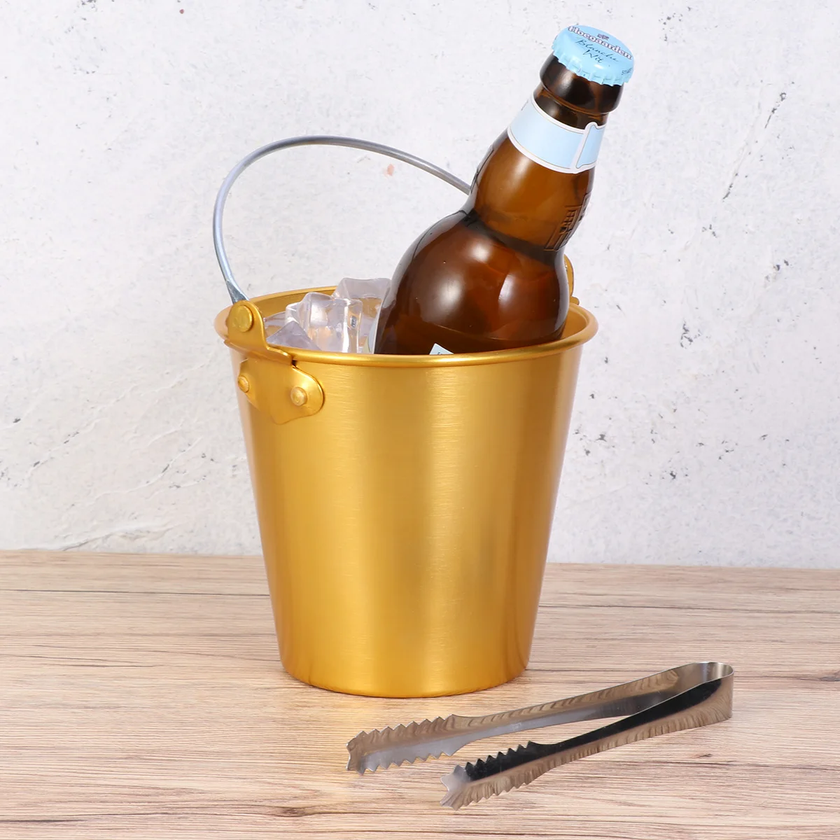 

Bucket Ice Wine Cooler Bottle Chiller Bar Champagne Beer Beverage Drink Metal Drinks Pail Handle Juice Frozen With Large Tub