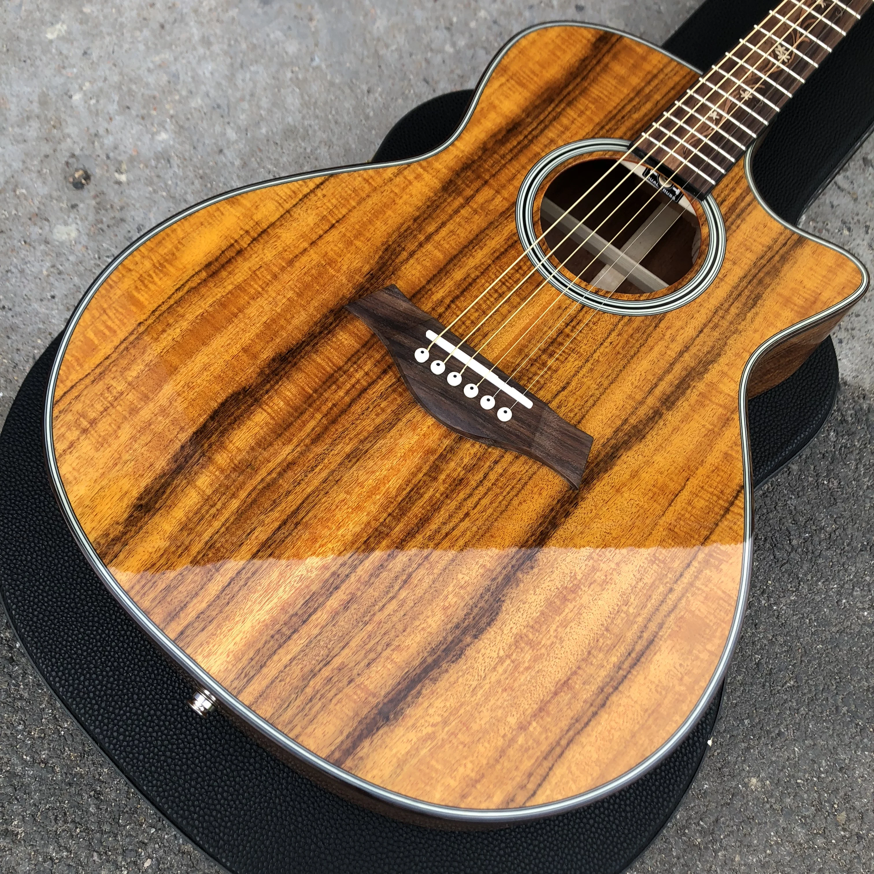 

Акустическая гитара Full Koa wood K24ce, Chaylor 6 струн, электрическая эквалайзерная гитара K24