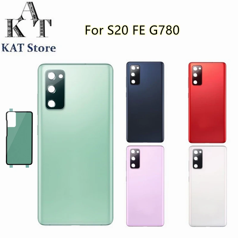 

Для SAMSUNG Galaxy S20 FE 5G SM-G780 батарея заднее стекло Крышка задняя дверь корпус для камеры объектив рамка + клей + инструменты