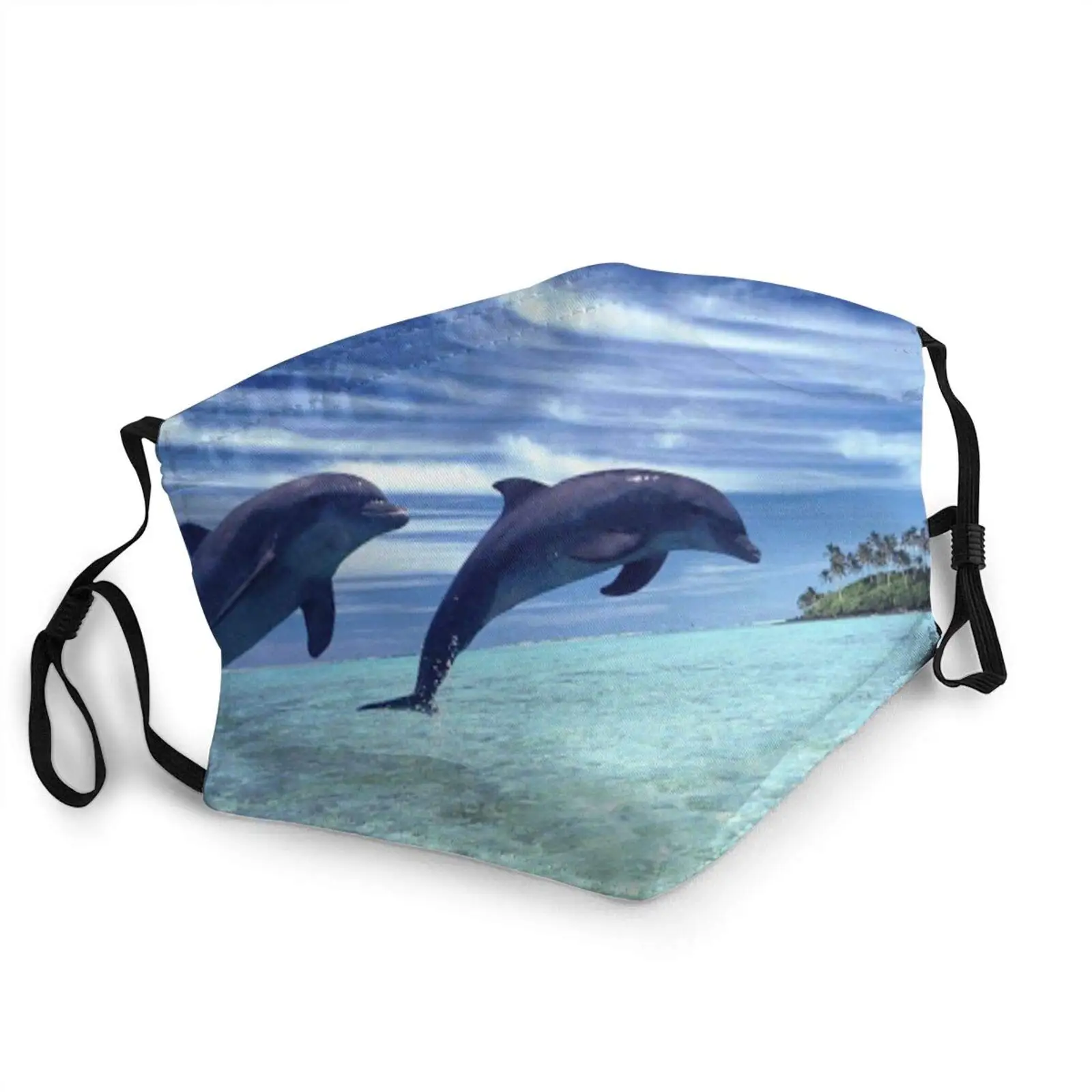 

Рождественский подарок моющиеся маски для лица дельфин, киты, морские усы, прыжки, рождественский подарок для мужчин, женщин, мужчин, Осенни...