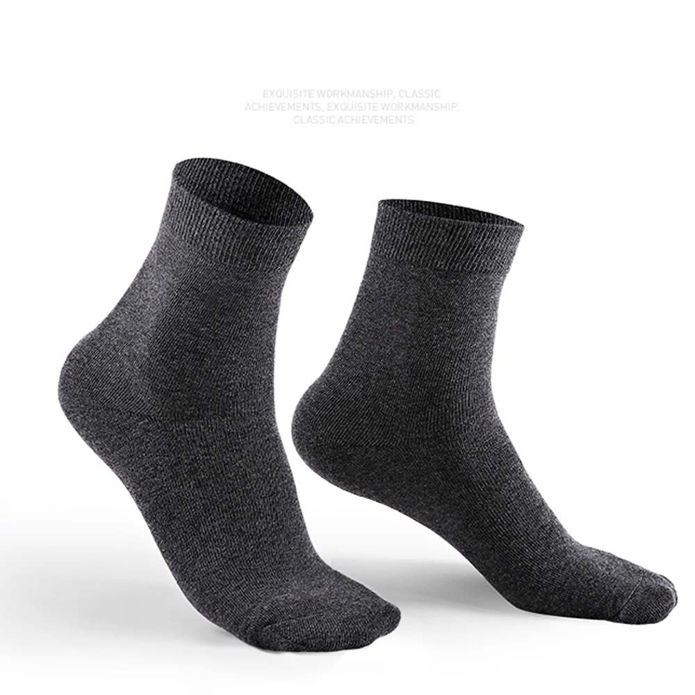 

Носки мужские однотонные 10 пар, теплые хлопковые, повседневные, деловые, длинные, черные, подарок