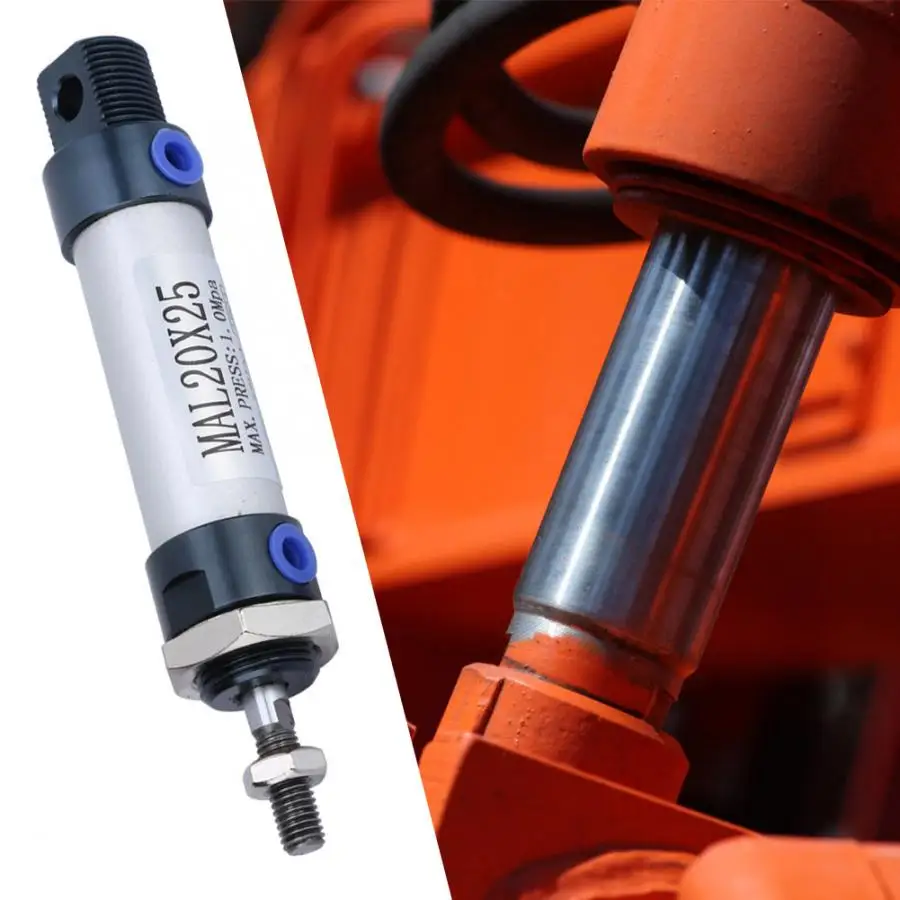 ТЗА 20 мм одиночный стержень двойного действия воздушный цилиндр алюминиевый