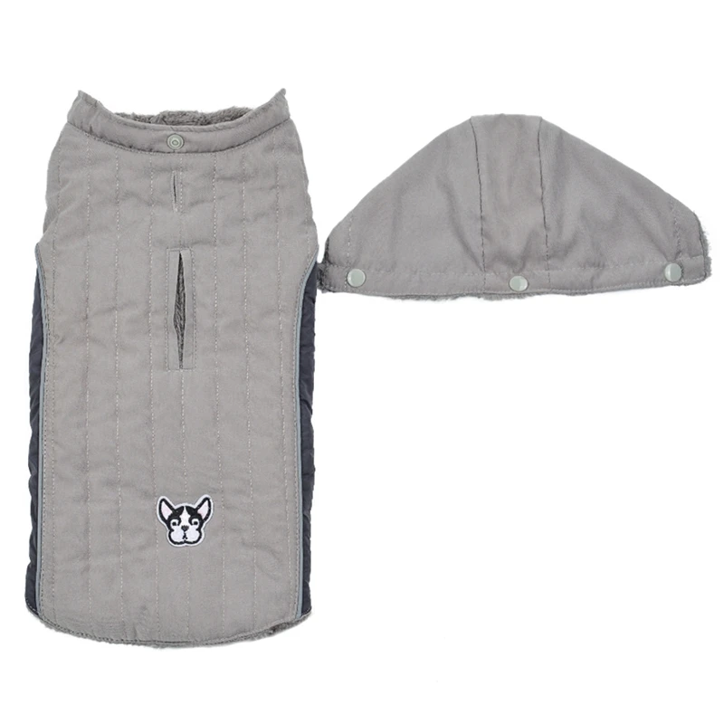 

Pet Hoodie Thicken Dog Cotton Coat Warm Flannel Jacket Autumn Winter For Small Medium Large Dogs Multi-size Soft Dog Clothes