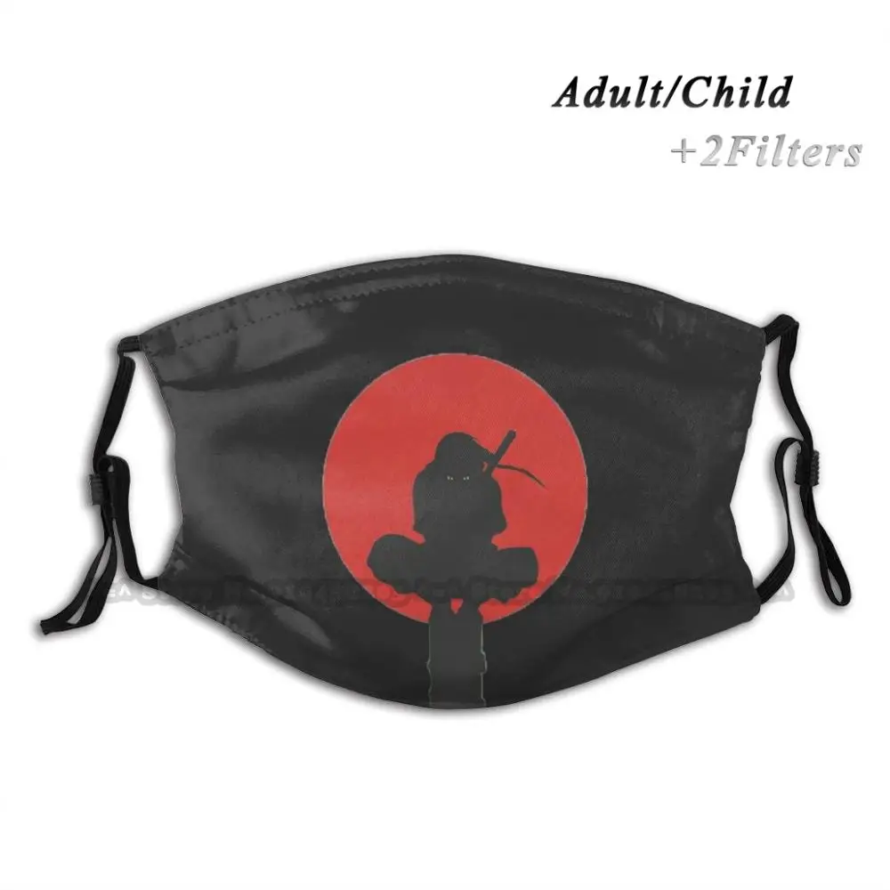 Многоразовая маска для лица Itachi Uchiwa с фильтром Pm2.5 моющиеся регулируемые маски |