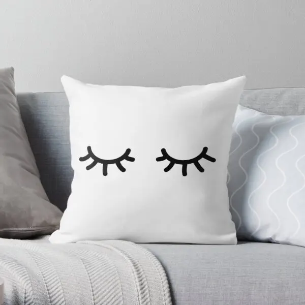 

Eyelash Soft Decorative Throw Pillow Cover Print Pillow Case Waist Cushion Cover Wedding Bed Decor Pillows NOT Included