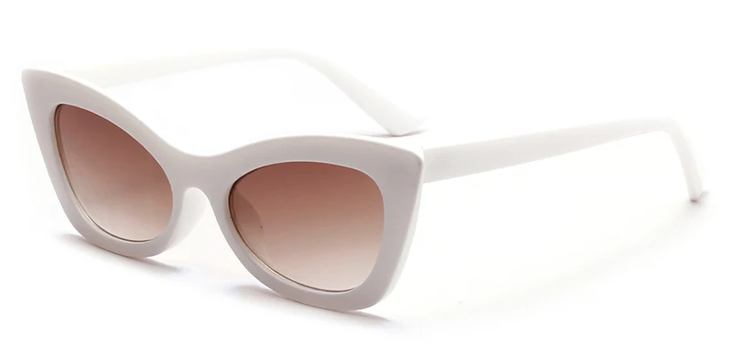 white with brown Peekaboo, черные солнцезащитные очки "кошачий глаз", женские,, Летний стиль, аксессуары, uv400, леопардовые, белые, солнцезащитные очки для женщин, Ретро стиль - Цвет линз: white with brown