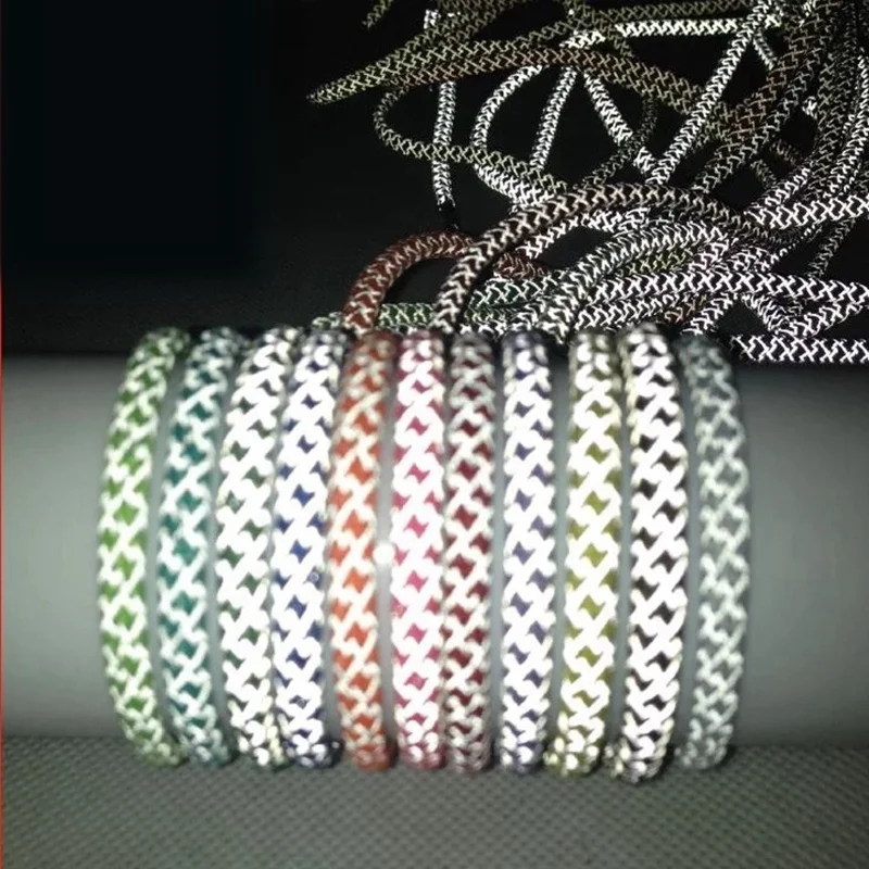 3M Reflective Shoelaces for Sneakers Luminous Shoelace Woman Man Casual Boot Shoe Lace Round Shoe Laces Shoes Accessories 1Pair